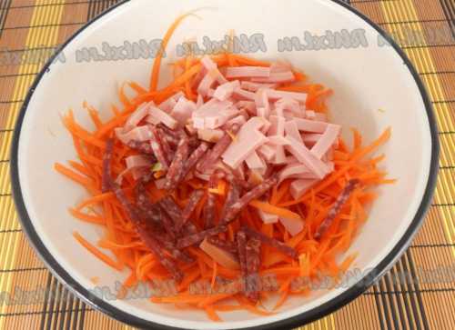 Рецепты салатов с морковью и колбасой, секреты